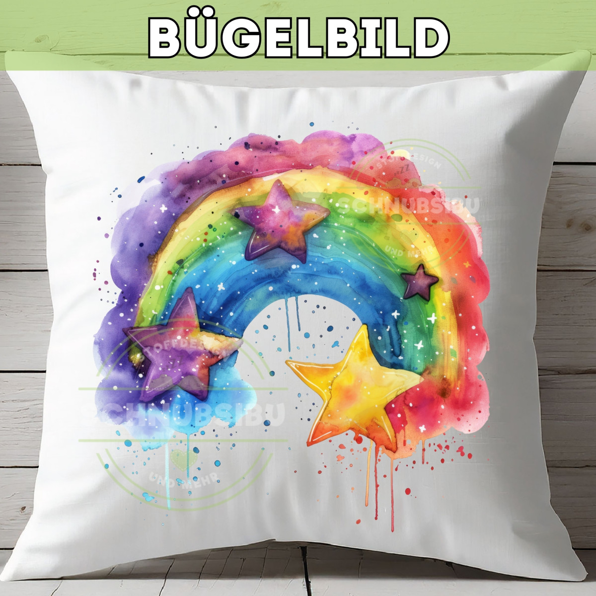 Bügelbild Regenbogen